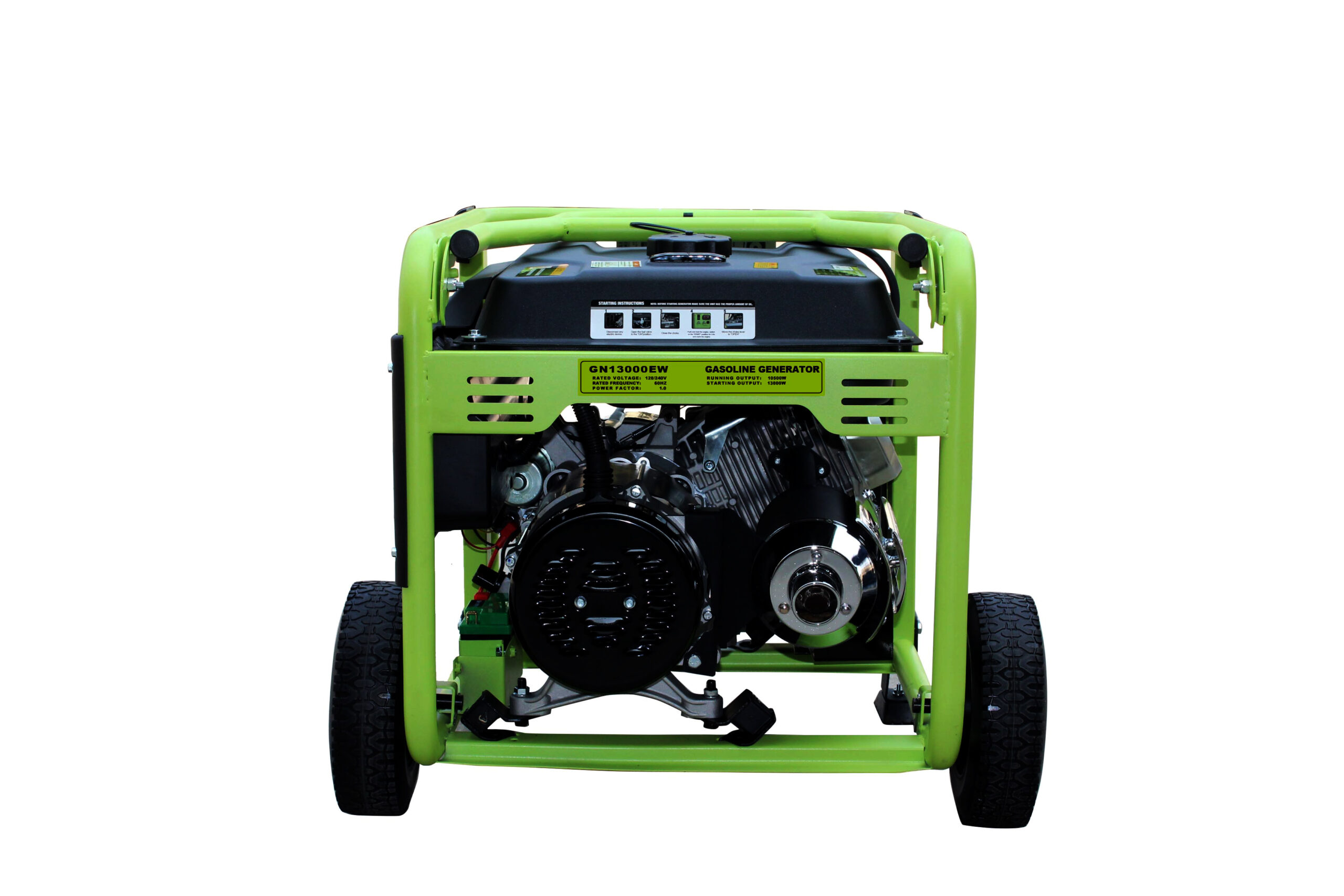  Green-Power America Generador portátil de 13000 vatios,  alimentado por gasolina, retroceso/arranque eléctrico, salidas de carga de  12 V-8.3 A, respaldo para el hogar y listo para RV : Patio, Césped y